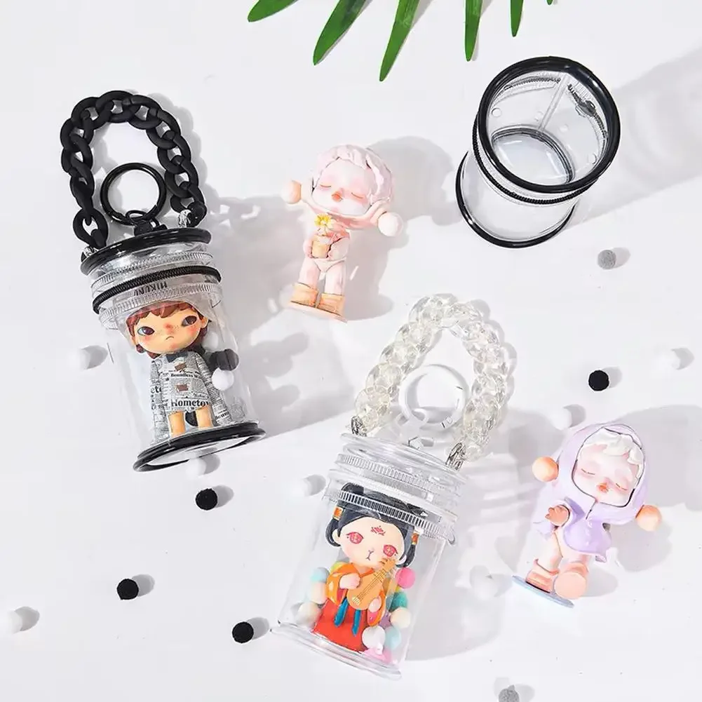 Thicken Transparent Bag for Doll Display Storage Bag Protection Case Mystery Toy Boxes Zipper Pouch only bags