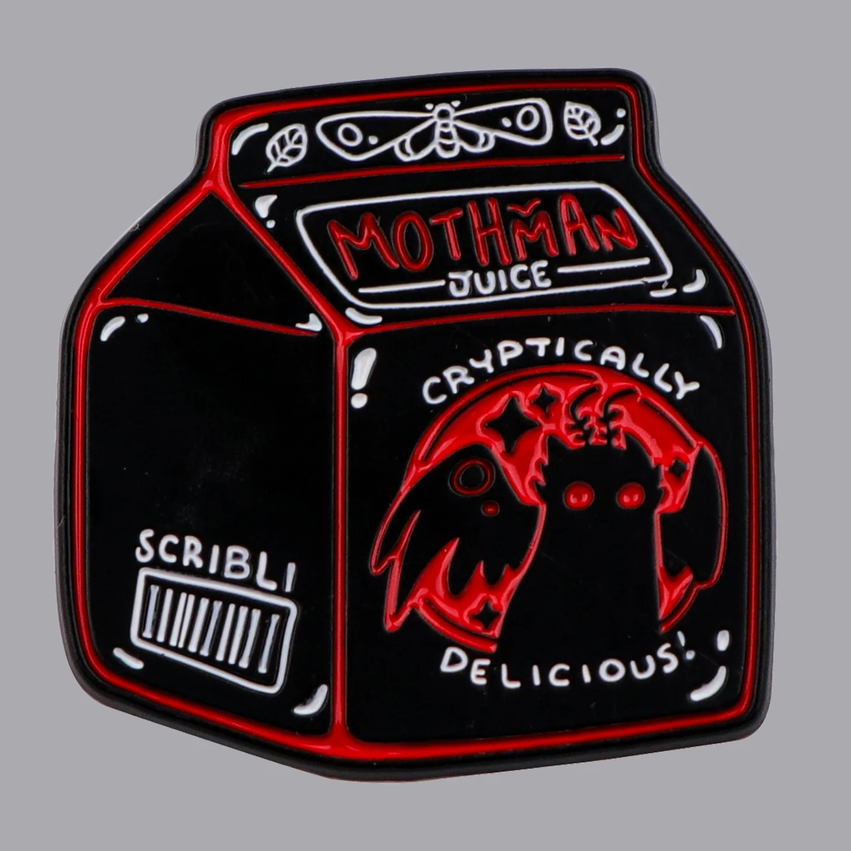 Mothman Juice Enamel Pin Horror Brooch Pines Lapel Pins Badge on Backpack Clothing Accessories Punk Jewelry Halloween Gifts