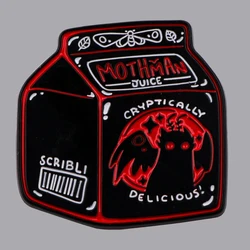 Mothman Juice Enamel Pin Horror Brooch Pines Lapel Pins Badge on Backpack Clothing Accessories Punk Jewelry Halloween Gifts