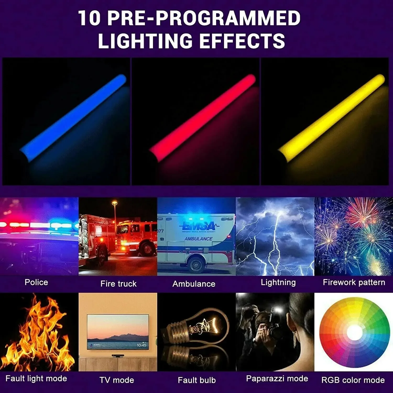 Sokani X15 Handheld RGB Colorful Stick Light 2800K-10000K Photography Studio Lamp LED Tube Video Light for Youtube TikTok