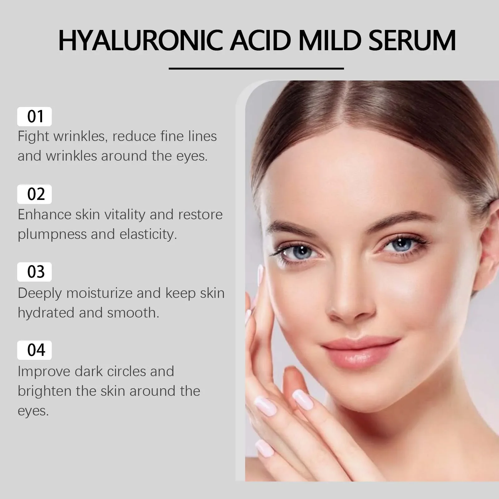 Hyaluronic Acid Facial Serum Hydrating Soothing Skin Glow Moisturizing and Locking Water Firming Serum Improve Skin Elasticity