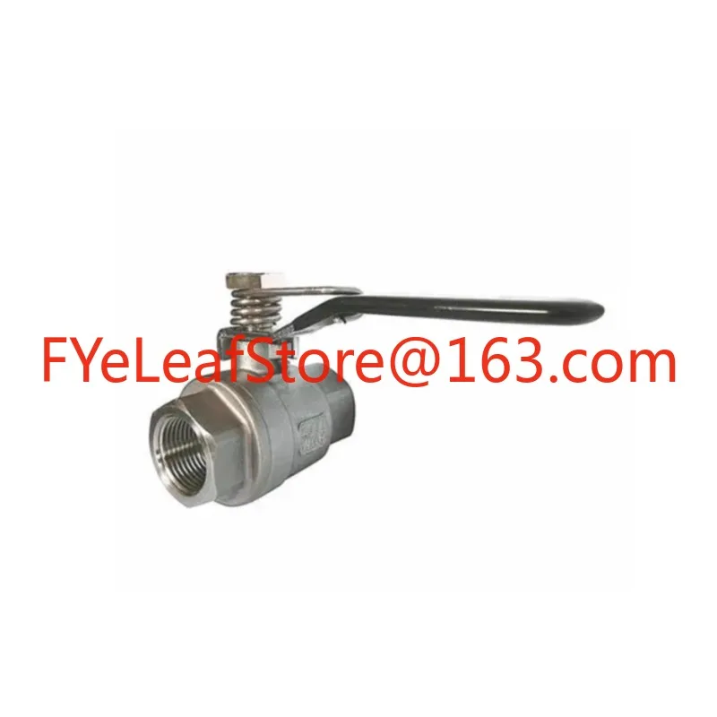 Stainless steel self-closing valve 1/4 3/8 1/2 spring return ball valve 304 internal thread release handle automatically closes