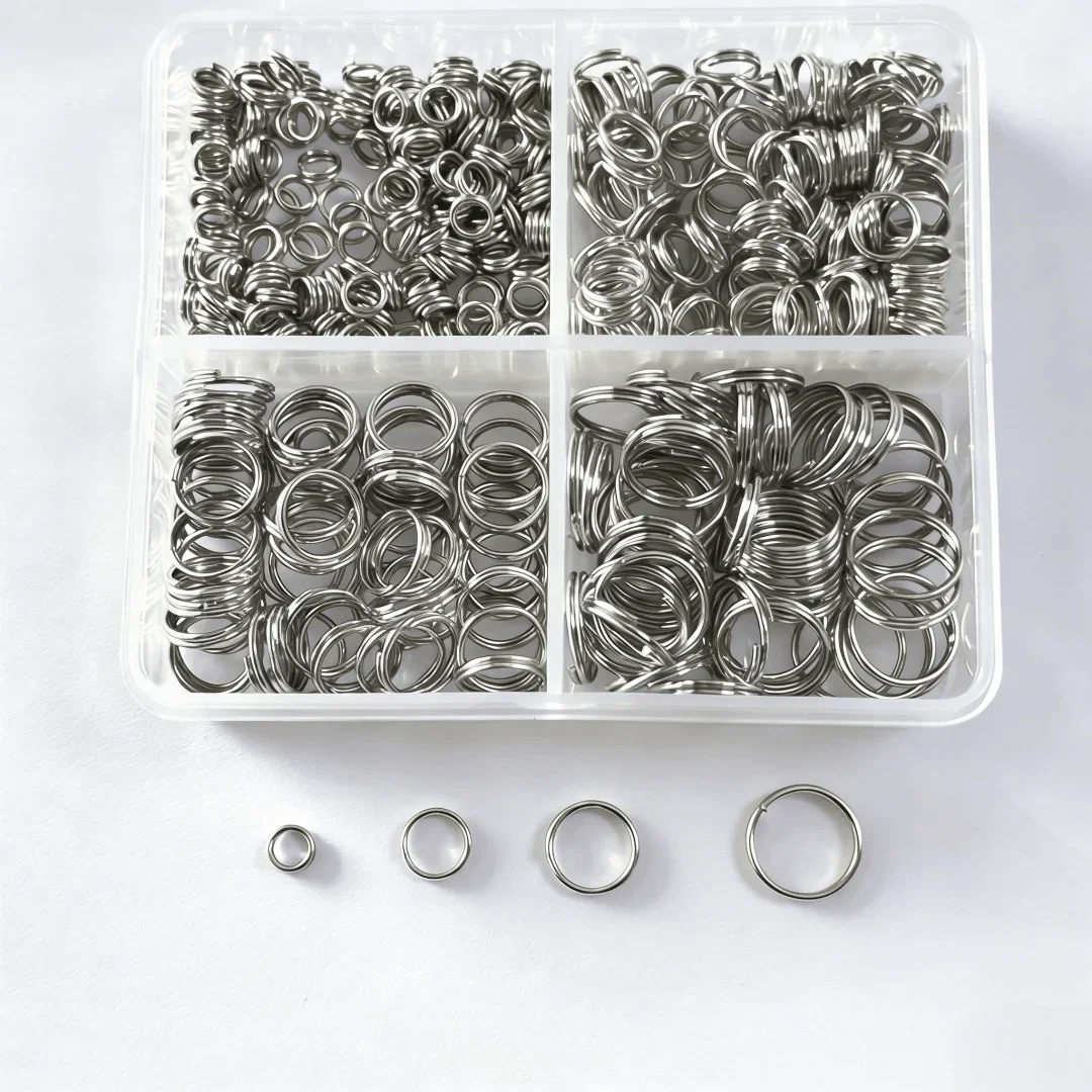 500/690pcs Ferroalloy Double Loop Open Rings for DIY