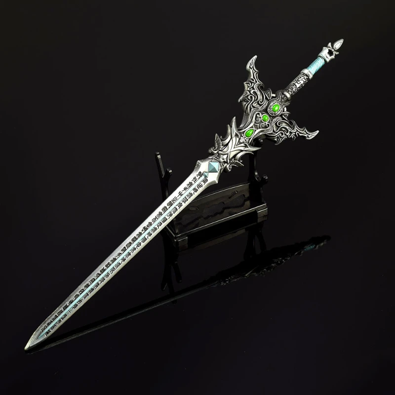 30cm/11.81in Perfect World Anime Peripheral Emperor Reincarnation Sword Full Metal Weapon Model Anime Sword Desktop Ornament Toy