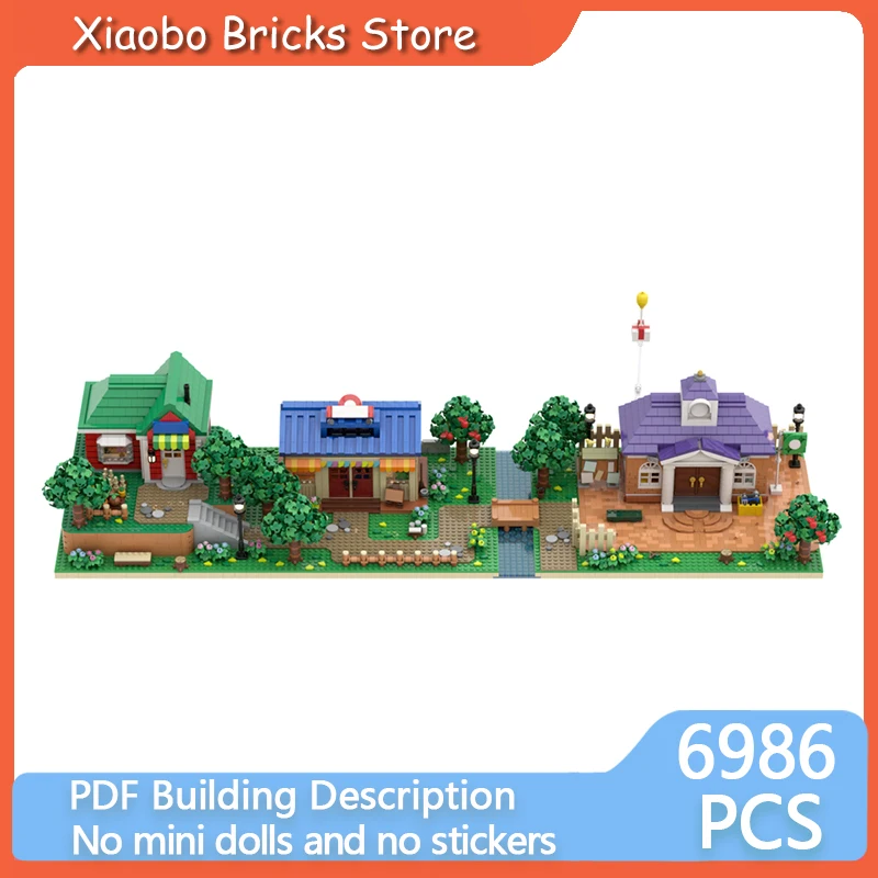 

Фермерская игра, модель с видом на улицу, MOC, строительные кирпичи, фермерский базовый магазин, модульные технологии, подарки, праздник, сборка, детские игрушки, костюм