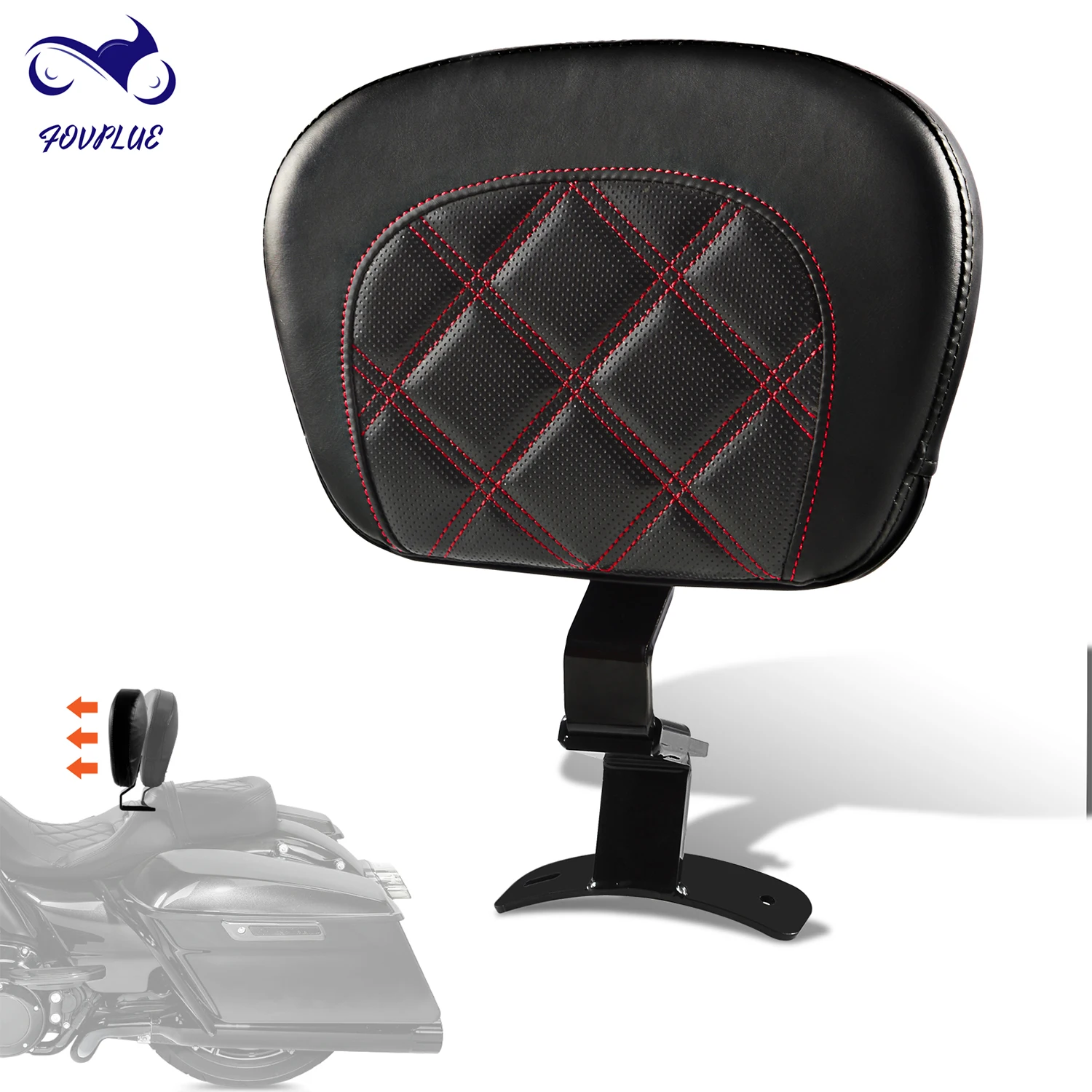 

Motorcycles Front Driver Rider Backrest Pad Fits For Harley CVO Touring Road King Street Road Electra Glide Ultra Classic