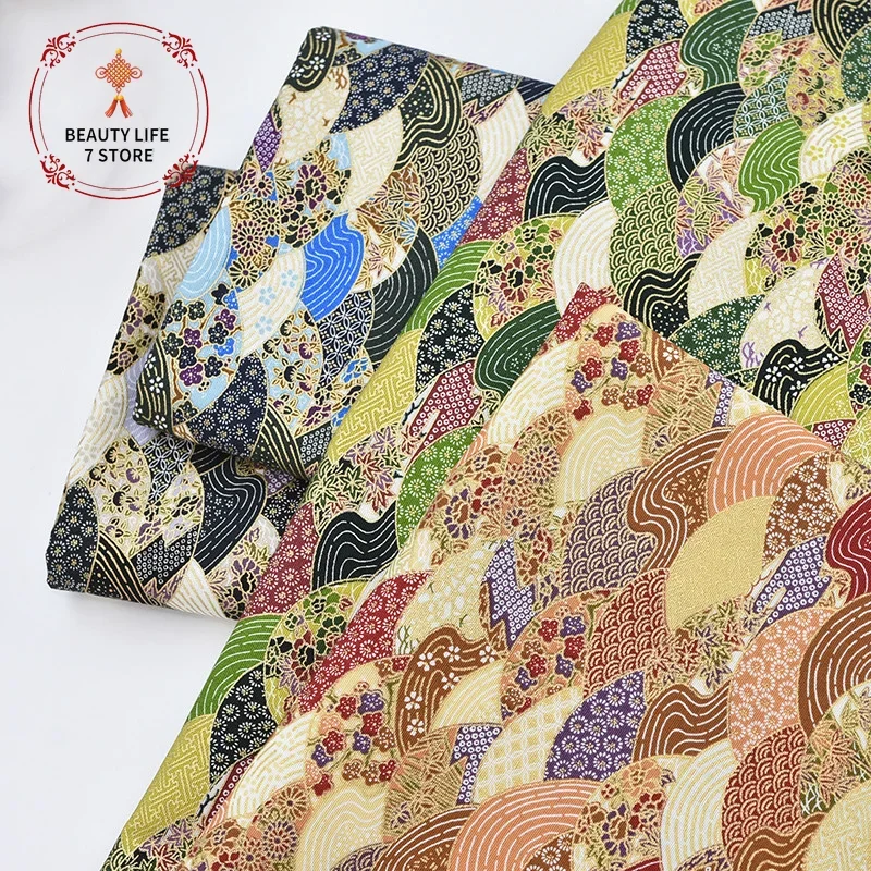 Japanese Cotton Printed patchwork Fabric Quilting material for Sewing dolls and bags Needlework Accessories 145x48cm