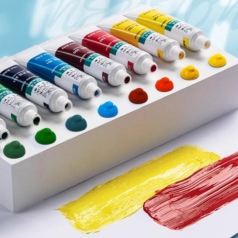 Imagem -03 - Conjunto de Tinta Acrílica para Roupas Pigmentos de Vidro Ricos Artistas Pintando 12 18 24 36 Cores Tubo de 10ml