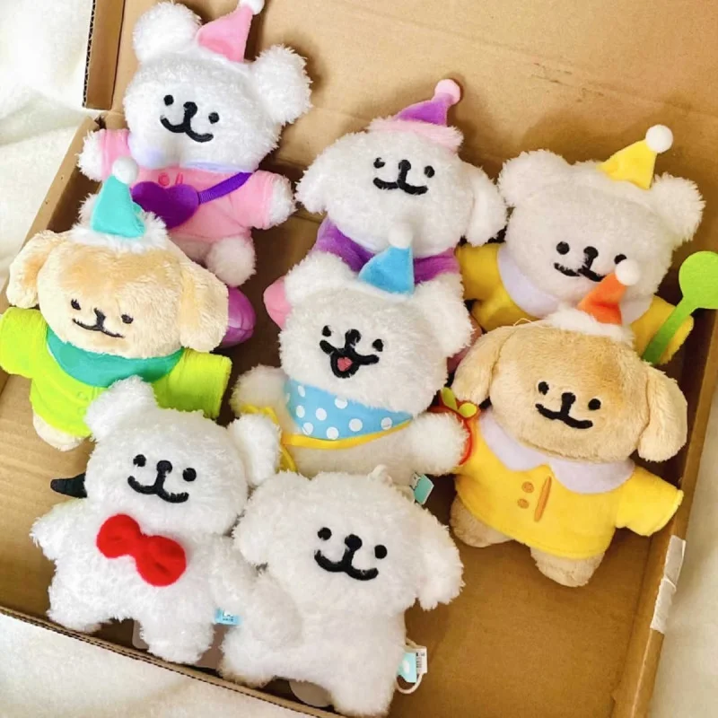 Authentic Line Puppy Maltese Pajama Series Plush Pendant Girl Bag Pendant Doll Doll Boy Girl Kawaii Birthday Gift Childrens Toys