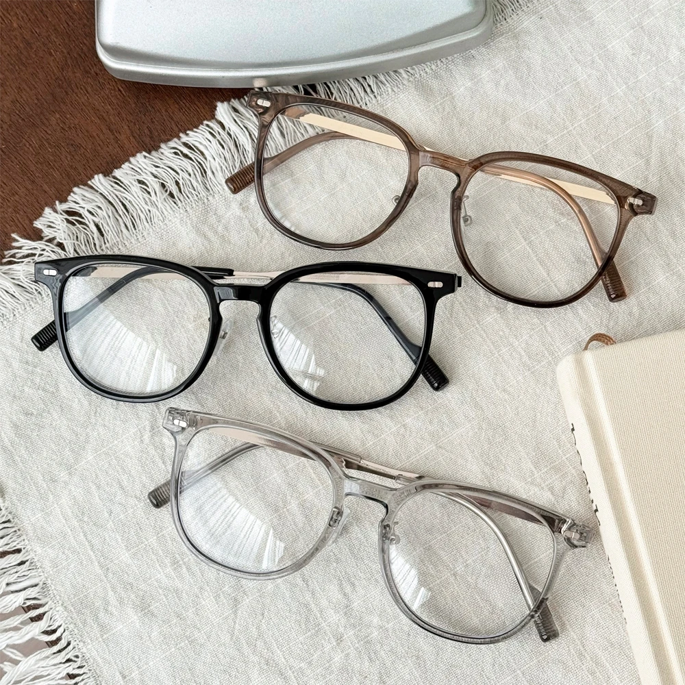 Blue Light Blocking Air Simple Oversized Square Lightweight Fashion Horn-Rimmed Glasses 3Color No.304