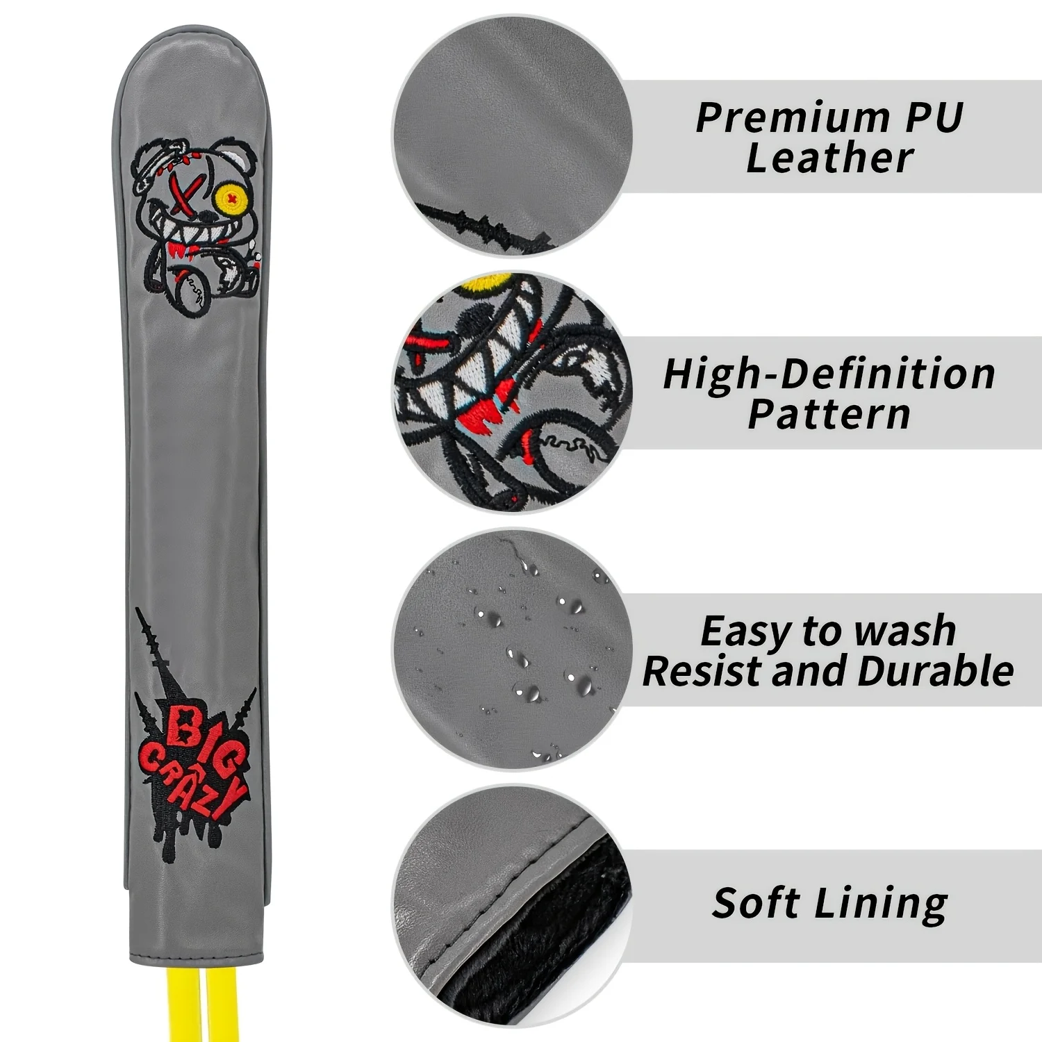 Monocled Bear Golf Direction Indicator Stick Cover - Scratch-Resistant, Wear-Resistant, High-Quality Craftsmanship, image 4