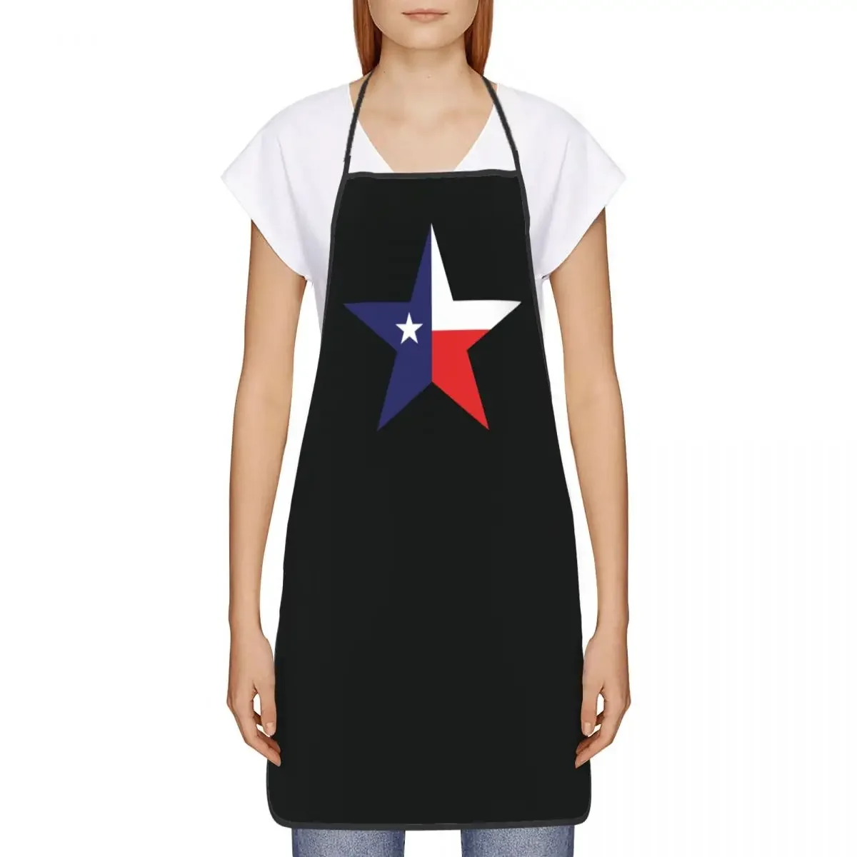 Funny Texas Lone Star Logo Aprons Women Men Unisex Kitchen Chef Flag Of Texas Tablier Cuisine for Cooking Baking Painting