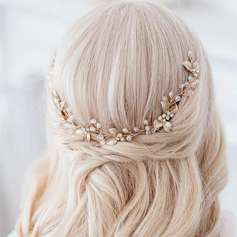 Bridal Hair Combs Headwear Wedding Hair Accessories Fashion Shaped Headdress Hair Bride Elegant Woman Hair Headbands