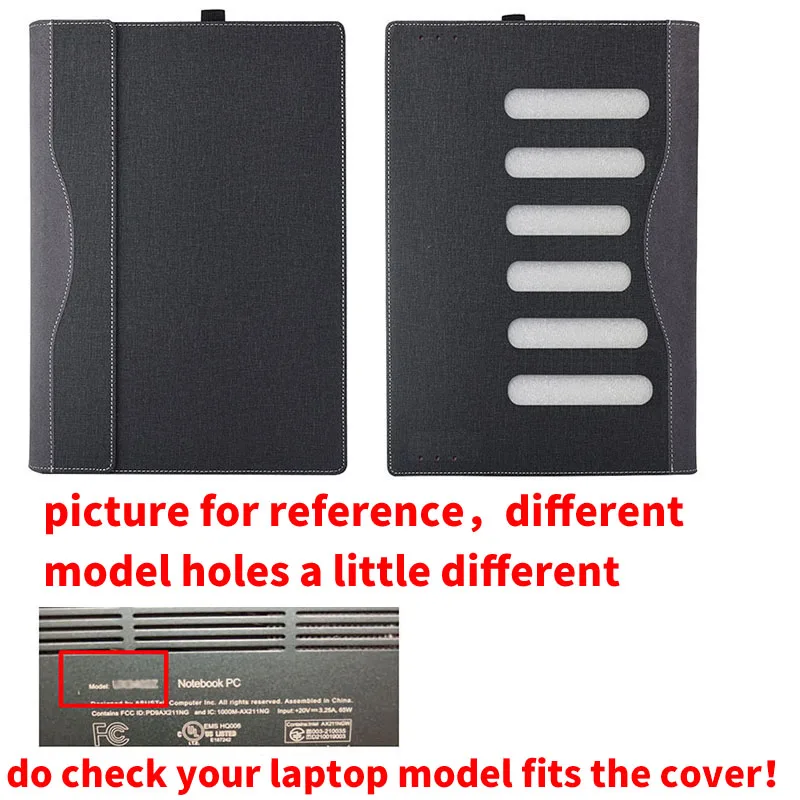 Imagem -03 - Capa Destacável para Laptop para Huawei Matebook 14 2024 Bolsa de Pele Protetora Notebook Sleeve do Check 2024