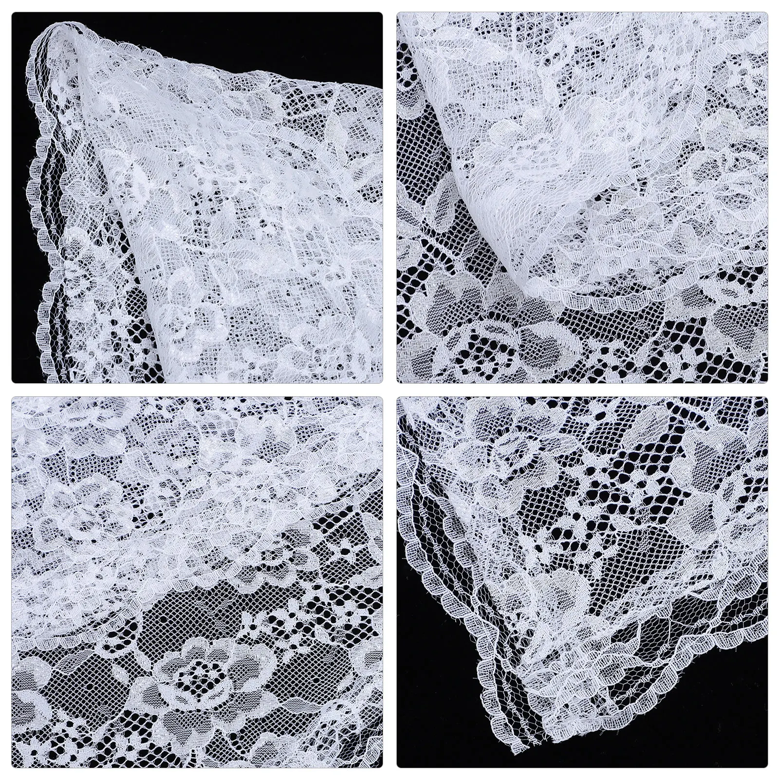 

Lace Veil Wedding Bridal Women Church Headdress Short Scarf Mantilla Covering Accessories Bridesmaid Floral Pattern Occasions