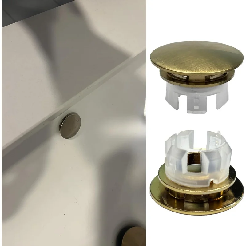 2 Pcs sink Overflow Covers,2-layer Copper Over flow Rings,Bathroom Basin Insert in Hole Round Caps Dual O