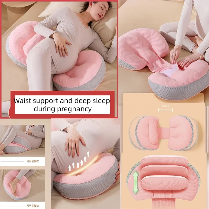 

Pregnant Pillow Multifunctional Abdominal Support and Protection Side Sleep U-shaped Cushion Pregnant Women's Waist Pillow