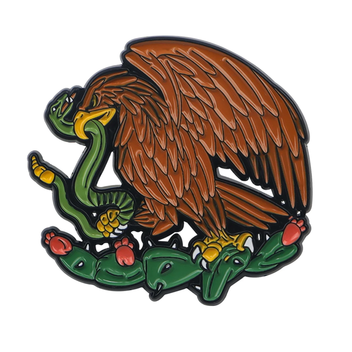 Emaille-Anstecknadel mit mexikanischer Flagge, Adler-Brosche, Anstecknadel, Abzeichen auf Rucksack, Kleidung, Accessoires, Modeschmuck, Freunde, Geschenke