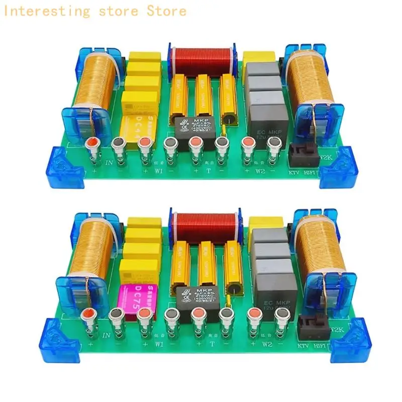 

1000W 3 Way Crossover Board High Two Low Frequency Divider Speaker Filter Replace for KTV Stage Speaker Accessories 55KC