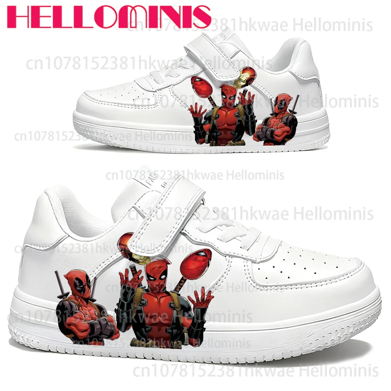

Детские водонепроницаемые кроссовки Deadpool 2026 для мальчиков и девочек, дышащие прогулочные кроссовки с героями антигероических фильмов, простые и стильные, подарок, размеры 28-40