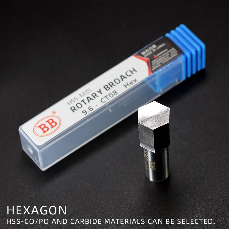 BB Rotary Broach Hexagon Cutting Head Hex Bolts Socket Screw Six Lobe Square Tool Fastener 8mm 16mm HSS