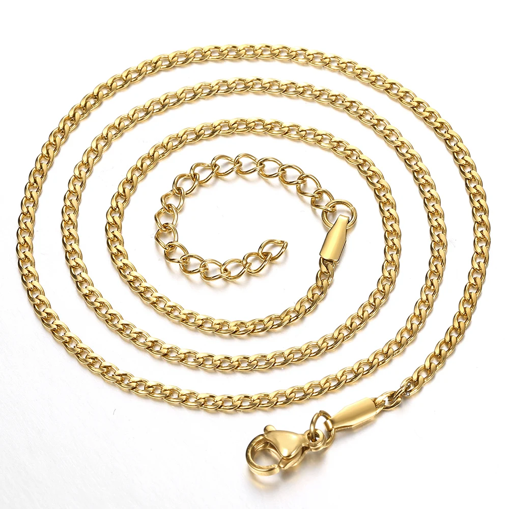 Unique Initial Letter A to Z Pendant Choker Necklace Stainless Steel Figaro Rolo Box Curb Chains Women Men Jewelry 18inch