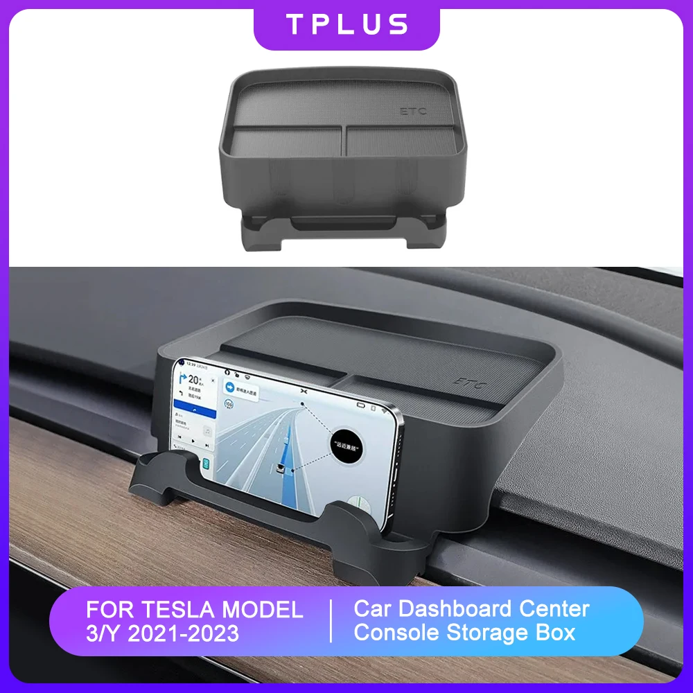 Center Console Dashboard Storage Box For Tesla Model 3 Model Y 2023 Silicone Glasses Key Organzier Tray Case Car Accessories