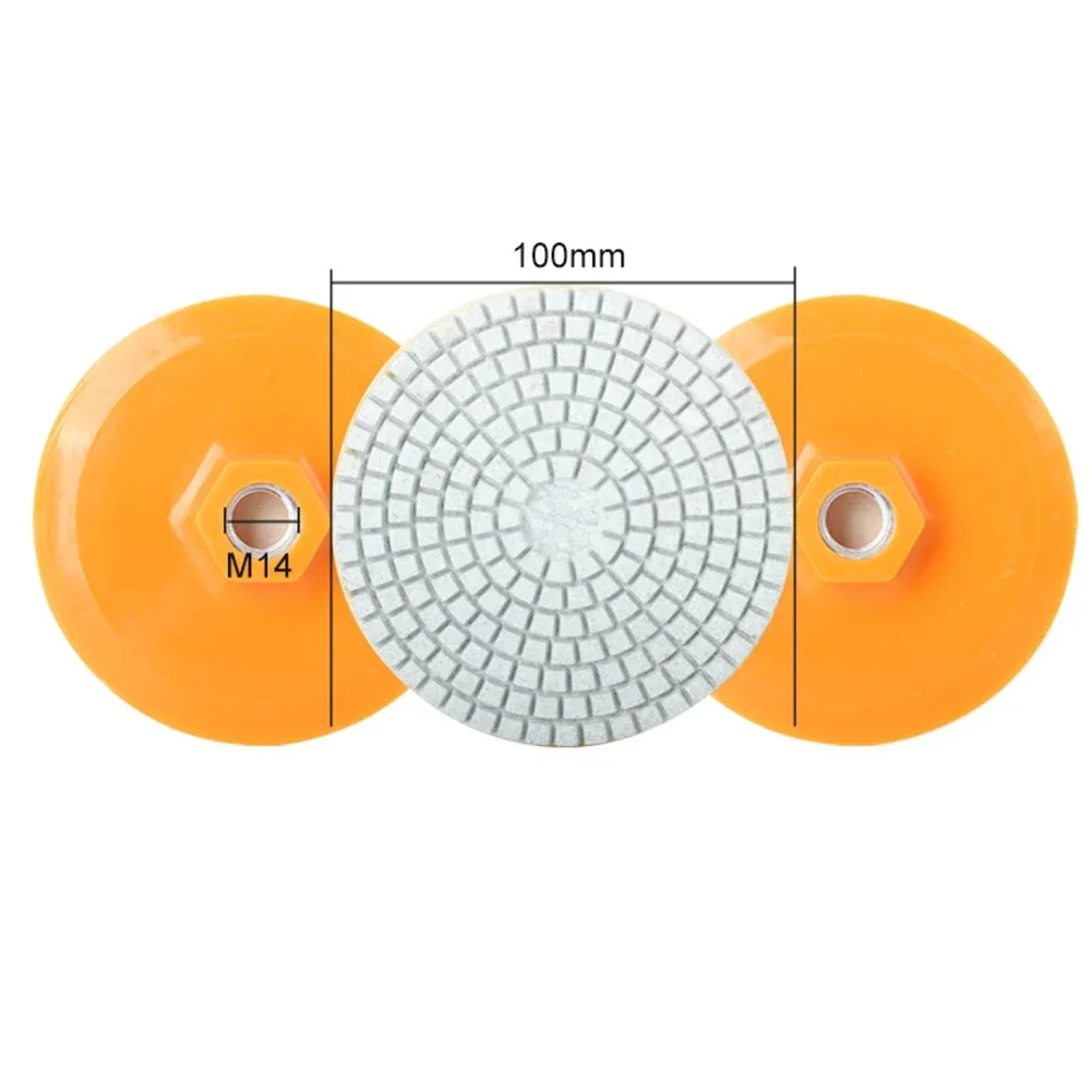 DIY-projecten Oranje kleur diamantpolijstpads Nat en droog polijstschijf Uitgebreide materiaalmompatibiliteit
