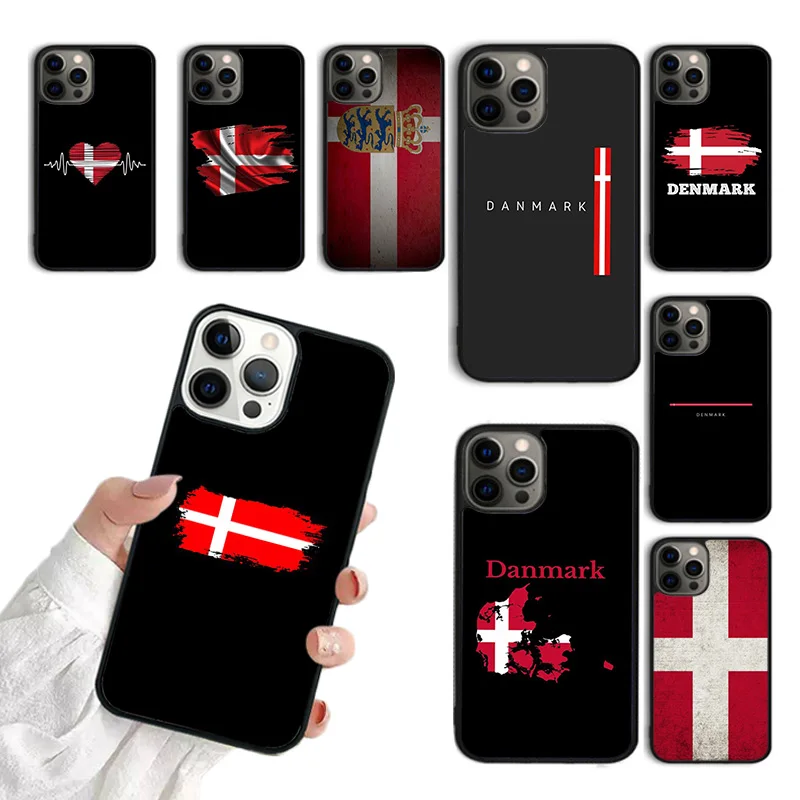 Denmark Flag Phone Case For iPhone 15 16 SE2020 11 12 13 14 Pro Max Mini Cover For iPhone Max 6 7 8 Plus coque Fundas Shell