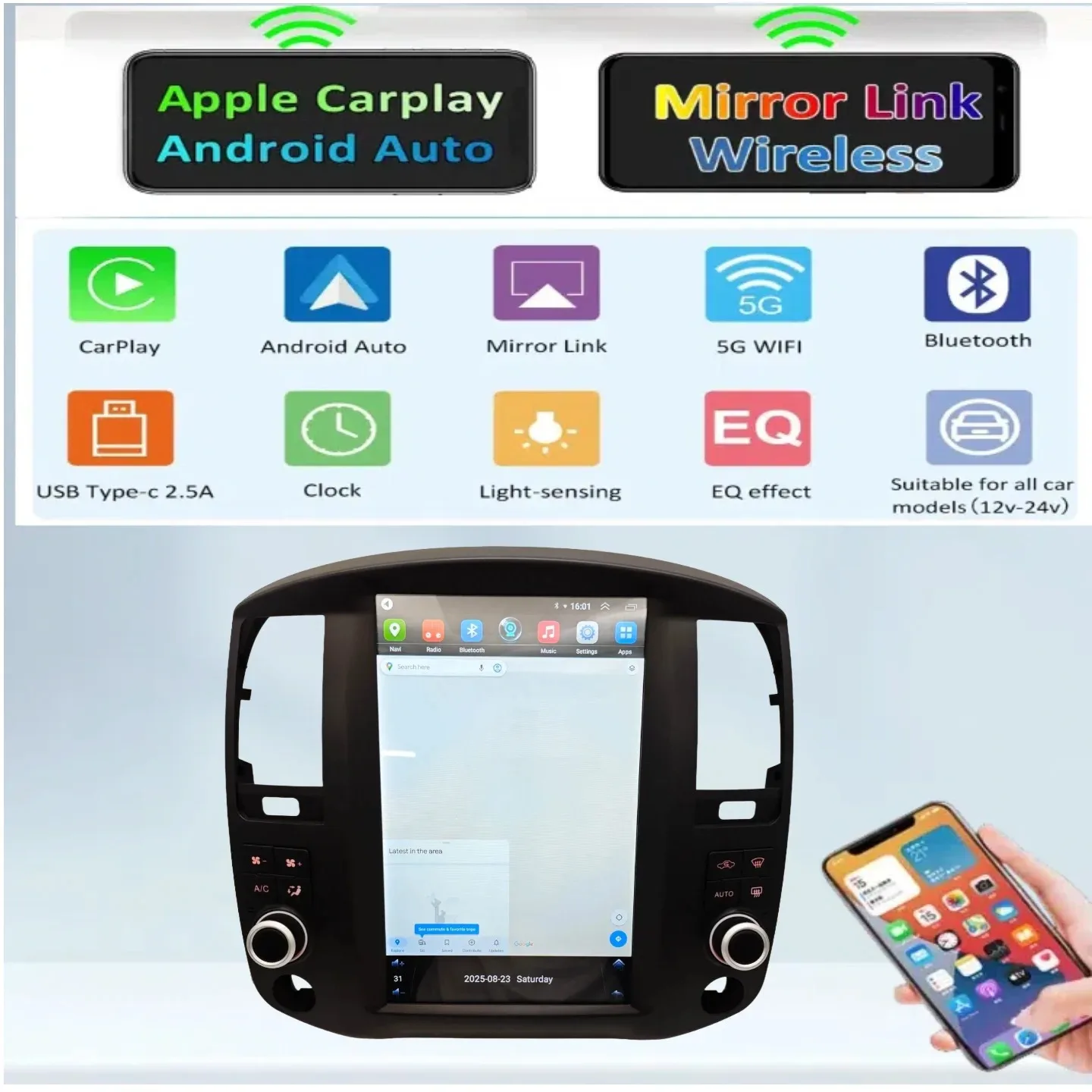 

Android 12.8" For Nissan Pathfinder R51 2008-2012 Tesla Screen Multimedia Player Car Radio GPS Navigation BT DSP Stereo CarPlay