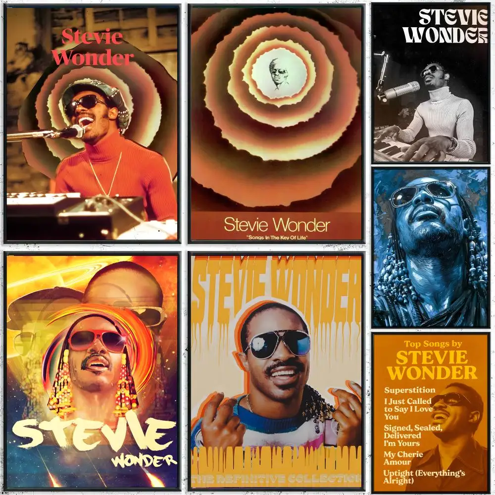 Stevie Wonder A Time to Love Poster High-Quality Waterproof Wall Decal for Study, Living Room & Garage, Great Gift for Fans