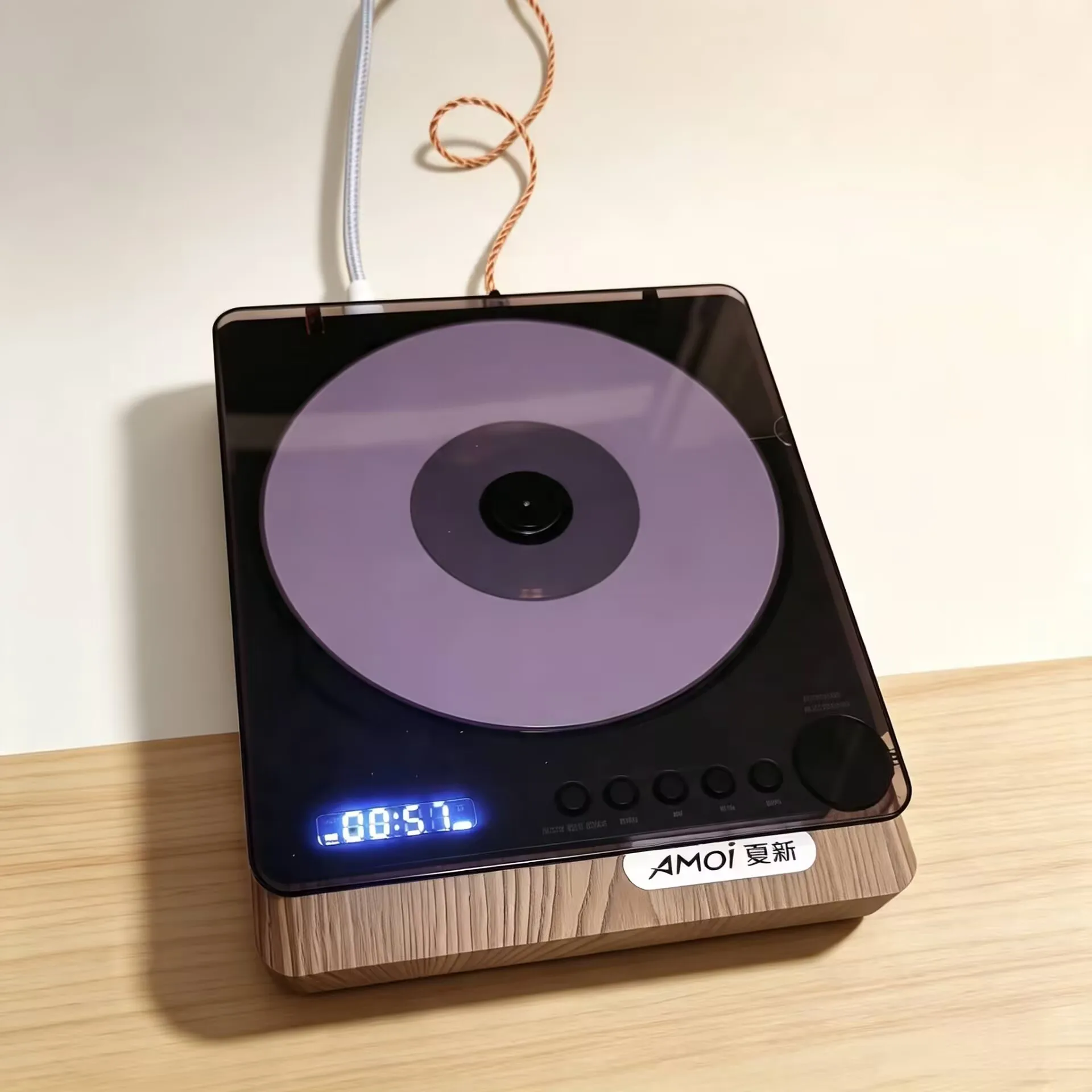 5.1 CD Transport Player, Hi-Fi Optical SPDIF Digital Output, USB MP3/WAV Playback for Audiophile Headphone Studio Monitor