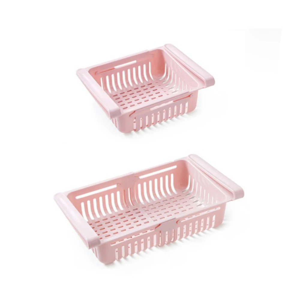 Multi Functional Refrigerator Storage Basket, Retractable Refrigerator Partition Storage Rack, Kitchen Drain