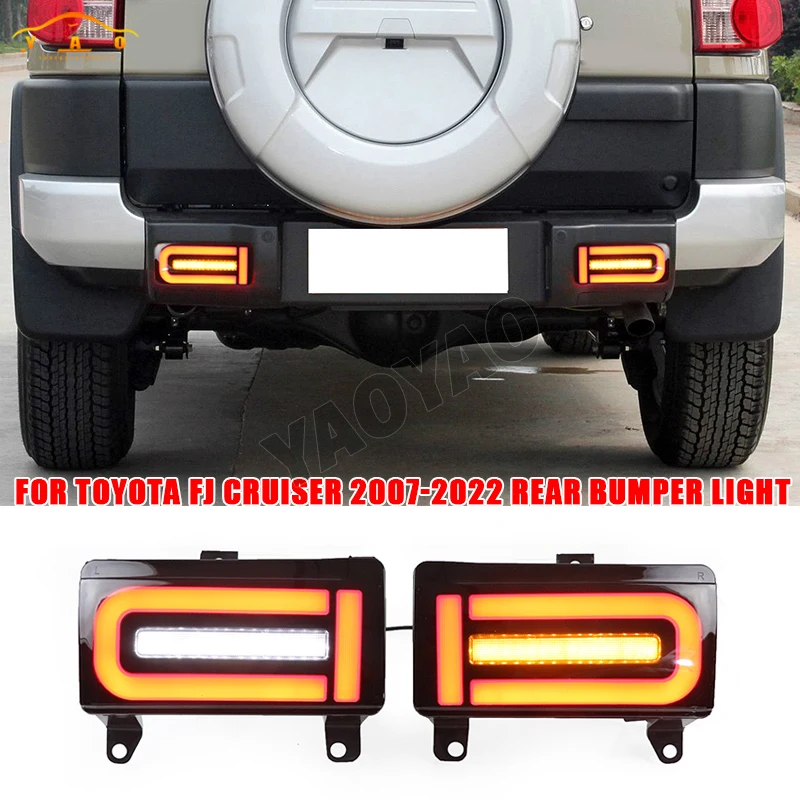 

Brake Light Turn Signal Backup Reflector Lamp Taillights Car Fog lamp For Toyota Land Cruiser FJ 2007-2022 Car LED Rear Fog Lamp