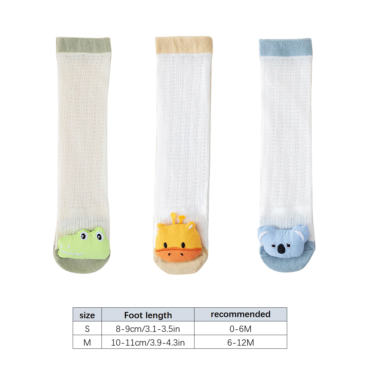 الصيف الطفل شبكة الجوارب الفتيان الفتيات جوارب حماية الركبة لطيف عروسة كارتون الطفل الركبة عالية جورب لينة القطن الوليد الأحذية