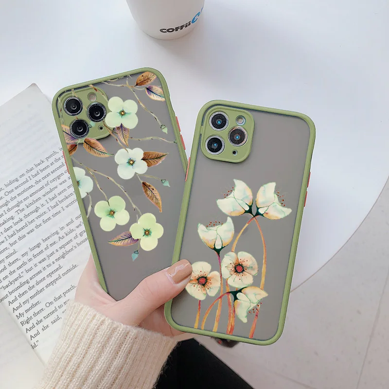 Etui na telefon Birds Watercolor Painted Pattern do iPhone 15 7 8 Plus SE2 X XR XS MAX 14 12 13 mini 11 Pro Max Back Flower Cover