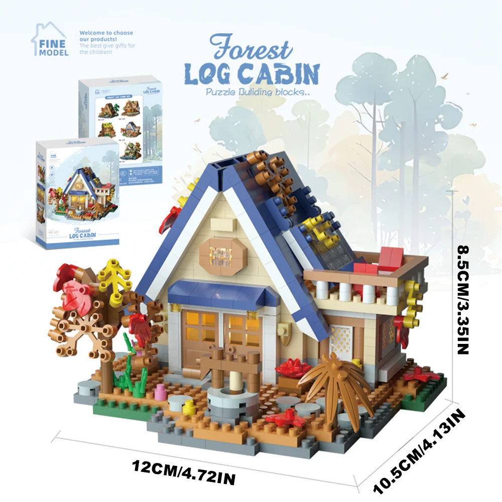 Set di blocchi da costruzione Dreamy Tree House - Kit modello fai da te in legno 3D, giocattolo puzzle creativo per bambini e adulti