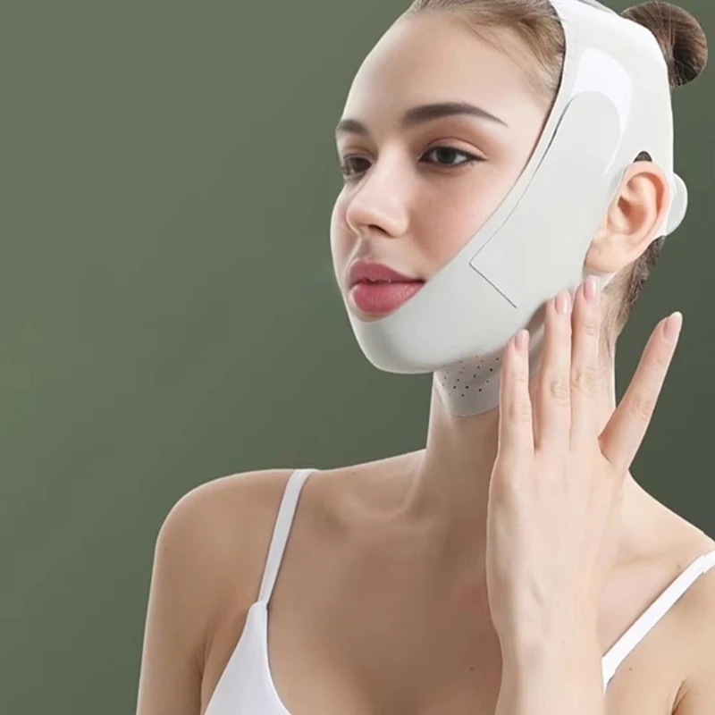 V라인 페이스 쉐이퍼 재사용 가능한 얼굴 슬리밍 밴드 여성용 턱 볼 리프트업 벨트 얼굴 마사지 스트랩 피부 관리 뷰티 도구