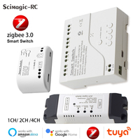 1CH 2CH 4CH Zigbee Tuya Smart Switch Relay Module DC5V 7-32V AC 220V 85-250V RF433Mhz Remote Control interrupter for Light Motor