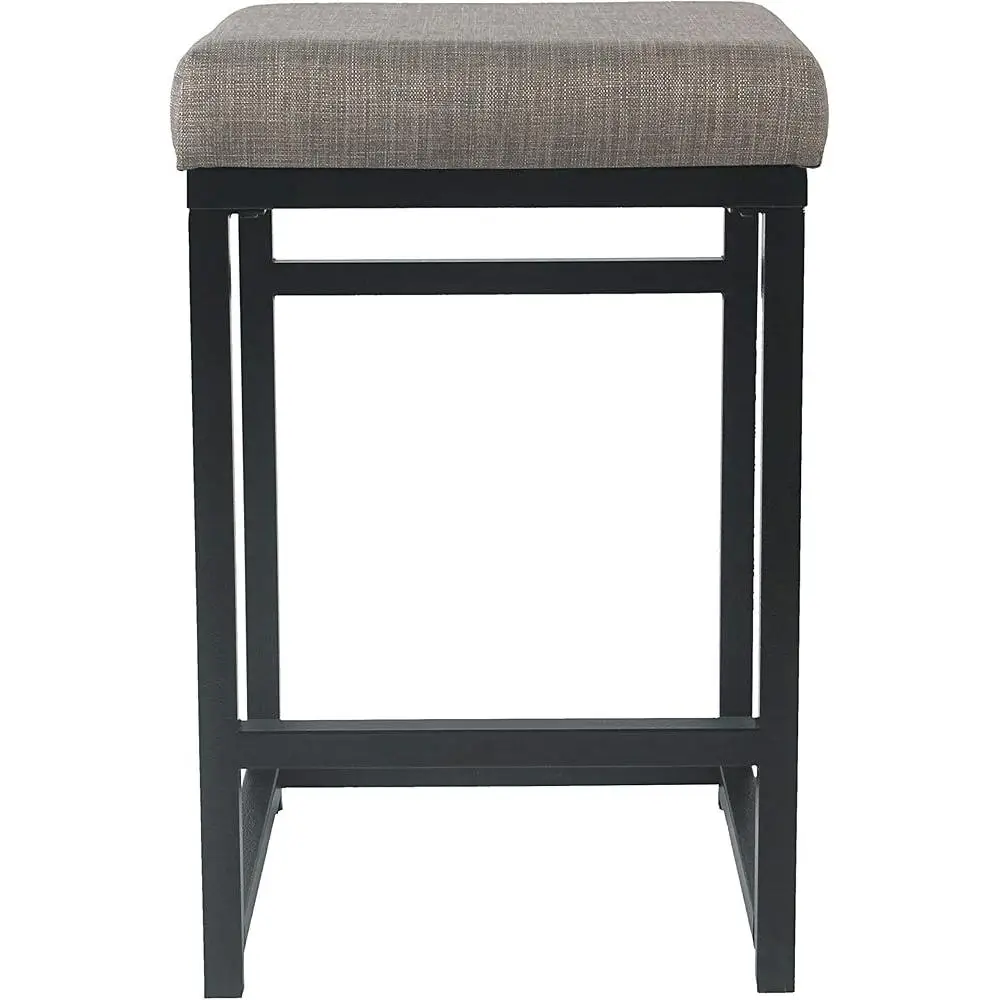 Modern Backless 24 Inch Counter Stool Metal Frame Kitchen Bar Stools Comfortable Furniture Dining Room Counter Height Decor