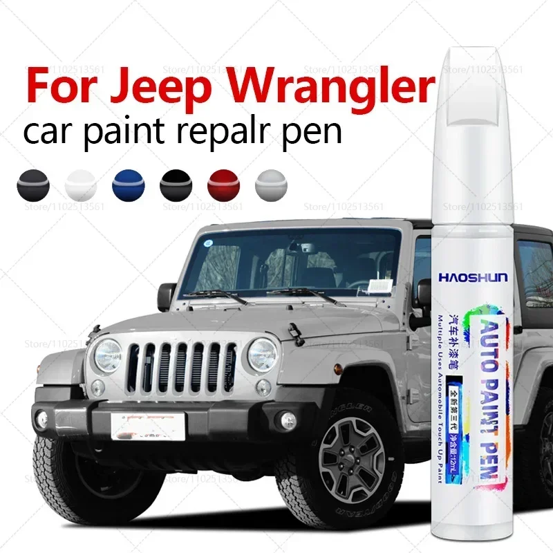 

For Jeep Wrangler 1987-2025 YJ YJ TJ JL Paint Repair Pen Touch Up Scratch Remover DIY Auto Accessories Black White Blue Yellow