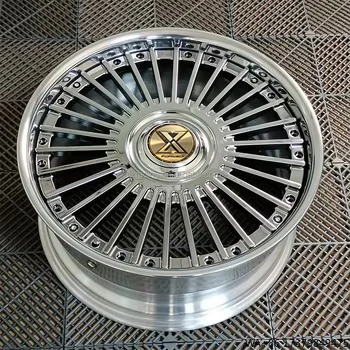 

Custom 2 Piece Silver Forged Wheels 5x120 5x114.3 5x112 Alloy Rims 17-26 Inch for Passenger Car Wheels