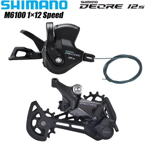 SHIMANO DEORE M6100 12 속도 변속기 시프터 레버 RD-M6100-SGS 변속기 12V 12S MTB 자전거 원래 부품