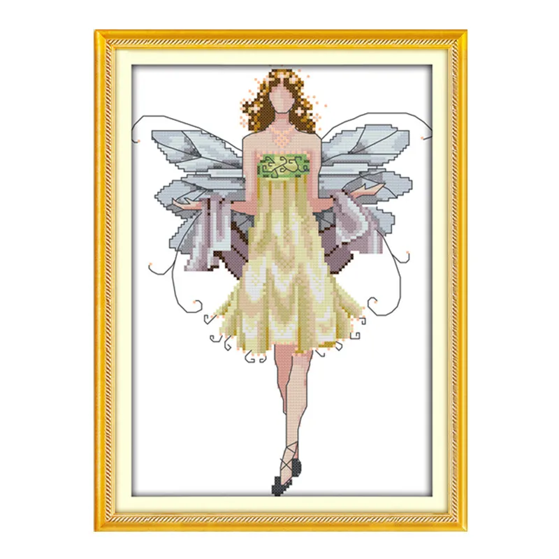 The spirit of flowers (2) cross stitch kit people fairy Aida count 14ct 11ct printed embroidery DIY handmade needlework supply