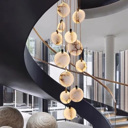 Modern home decor led lights pendant light lamps forstaircase Chandeliers for living room hanging light indoor lighting