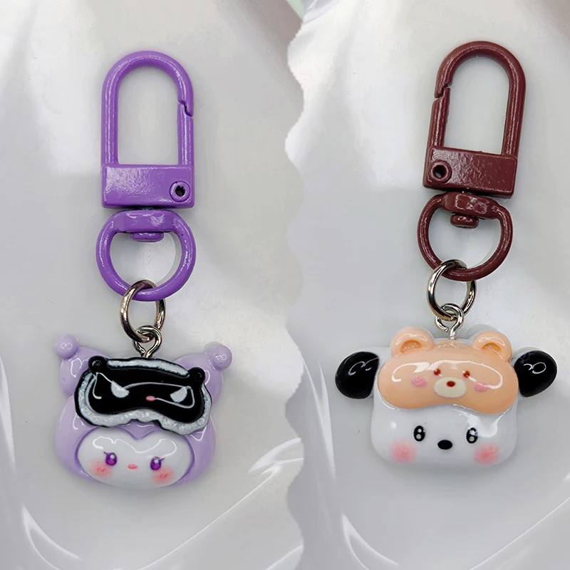 Kawaii Lovely Pochacco Keyring Cartoon Puppy Keychain For Cute Girl School Bag Pendant Backpack Hanging Ornaments Gifts