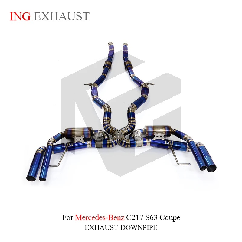 ING Titanium Alloy Catback Performance Exhaust for AMG BENZ C217 S63 Coupe Valve Vehicle tools Car Accessories