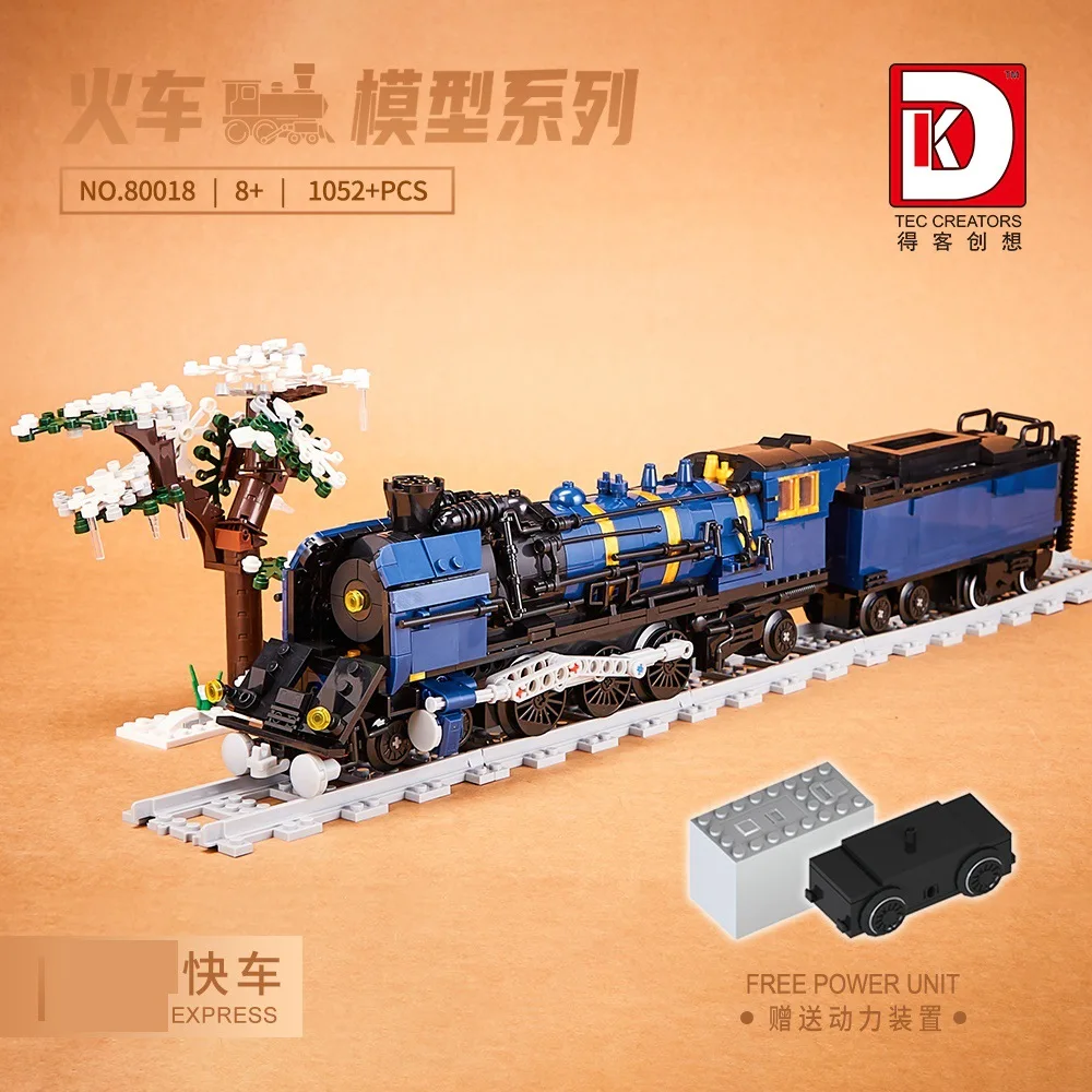 Bloques de construcción de tren ilimitados, tren de mineral, líder de tren de vapor, modelo Orient Express, juguetes de ladrillos ensamblados para niños, regalo de Navidad