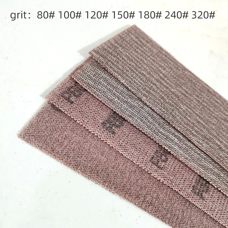 70/420mm Rectangle Mesh Abrasive Dust Free Sanding Anti-blocking Dry Grinding Sandpaper 80 to 320 Grit Hook and Loop Sand Paper