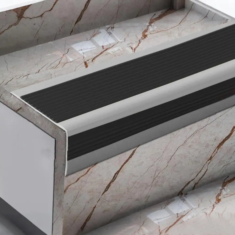 100CM Non-Slip Stair Nosing L-Shape Staircase Step Tread Stair Edge Protector Waterproof Indoor Outdoor Stair Nose Molding